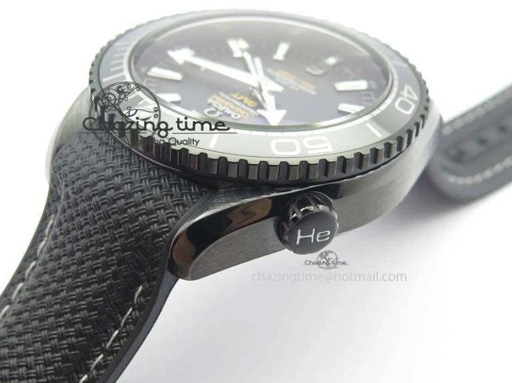 0502 Planet Ocean 45mm Real Ceramic BP-Maker Best Edition Black Dial On Nylon Rubber Strap A TopPick 8185